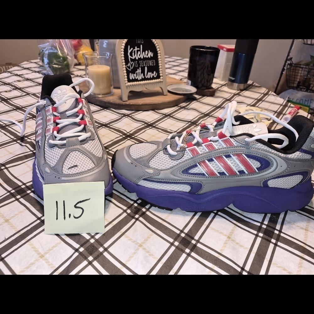 adidas Mens Sneakers in Gray and Purple